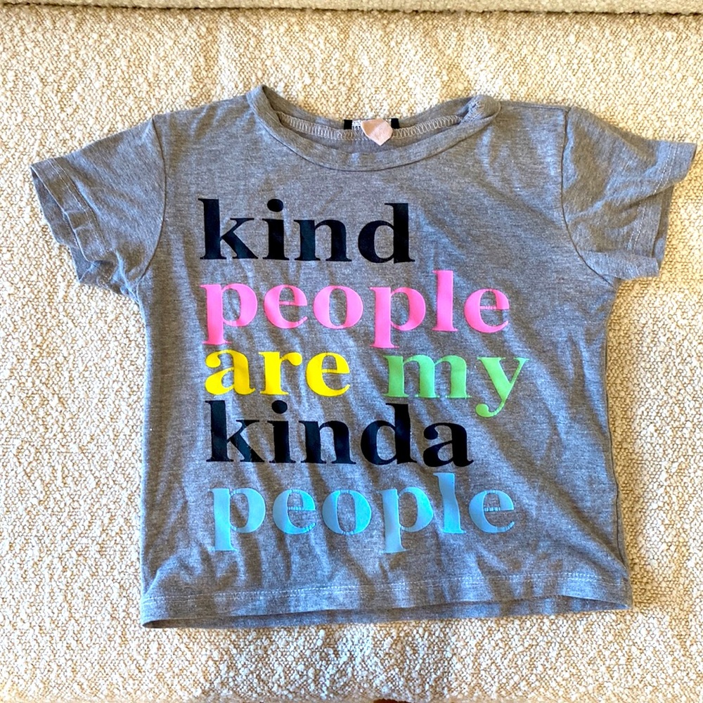 Miss Popular tee-shirt for girls. “Kind people are my kinda people” written
